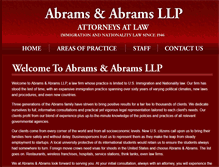 Tablet Screenshot of abramsvisas.com